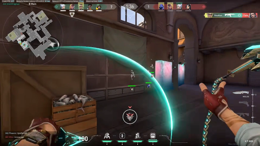 valorant skeleton ESP and health bars screenshot 5
